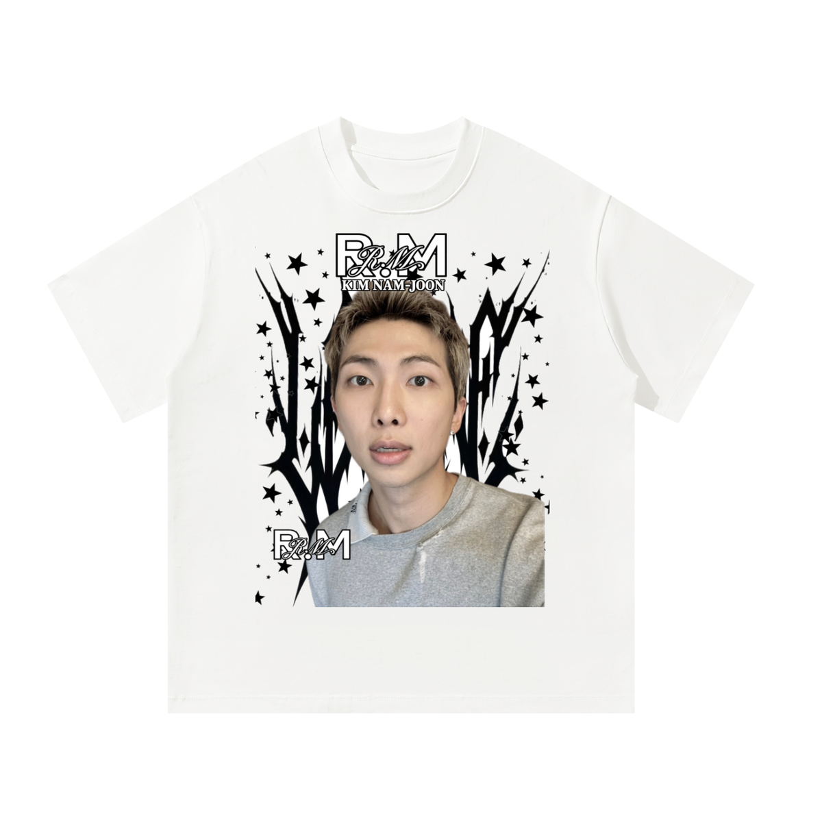 R.M BTS White Graphic T-Shirt